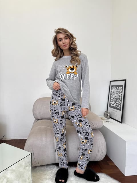 Жіноча піжама тепла COSY з начісом "Baby Leo"